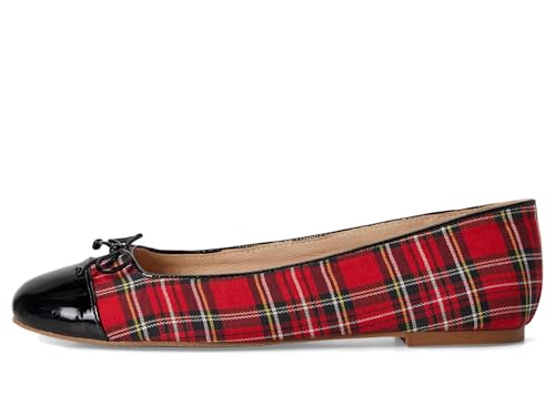Jack Rogers Women's Kenlyn Cap Toe Ballet-Plaid/Patent Flat4