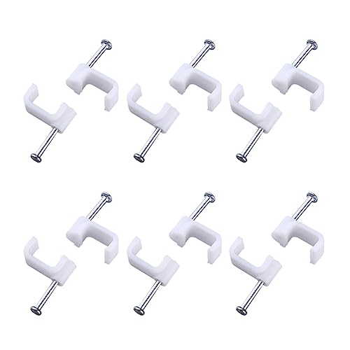 GSHLLO 6mm �t���b�g�P�[�u�����t���N���b�v 300�� �d���ǃX�e�[�v���V���O���R�[�h�N�����v�^�b�N �X�`�[���B�t�� �P�[�u���Ǘ��p