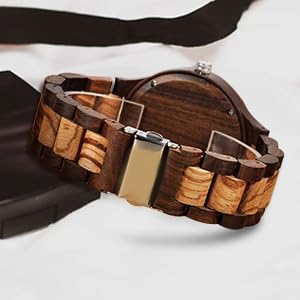Personalized Customized Wooden Watch for Men Original Engraved Photo Natural Wood Watches with Adjustable Wristband for Birthday Anniversary Present for Husband Dad Son or Boyfriend (Colorful) - Image 9