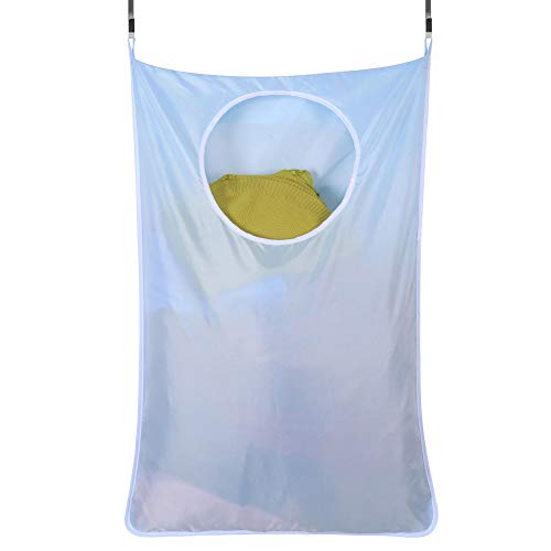 Star Supermarket deur-hangende wasmand, Oxford-stoffen zak hangende wasmand, tas met 2 roestvrij stalen deurhaken, 2 stuks zuighaken voor slaapkamer, kinderkamer, slaapkamer of kast