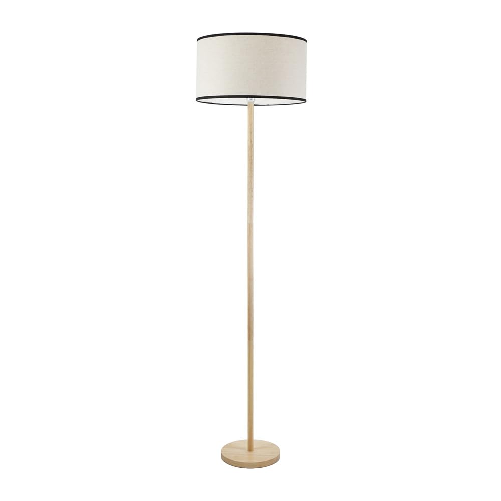 ValueLights | Tripod Light Wood Floor Lamp with Black Trim Drum Shade Living Room Lounge Light | Floor Lamps, Home Décor & Improvement Essential