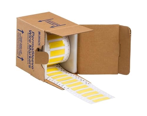 Tubo termorretráctil Brady PermaSleeve de poliolefina amarilla para cables de 5 x 1,6 cm