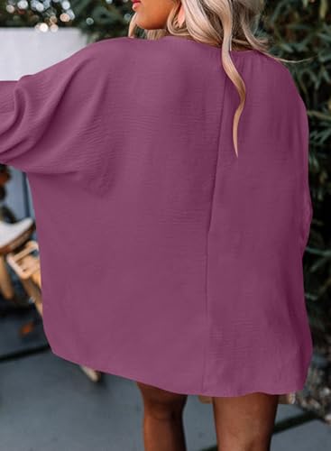 Dokotoo Womens Tops 3/4 Sleeve Dressy Casual Blouses Summer Outfits Plus Size Spring Clothes2