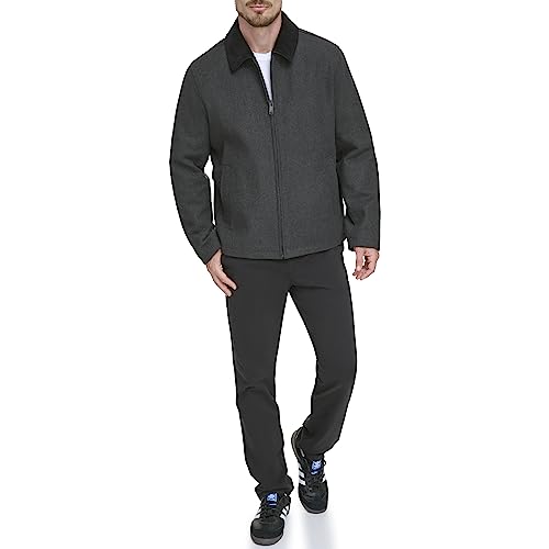 DOCKERS Men's Wool Blend Zip Up Jacket with Quilted Bib2