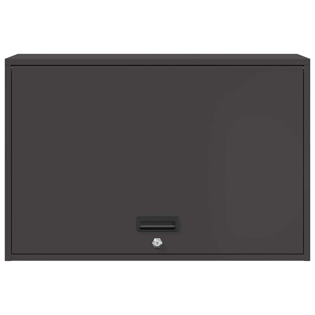 Armadio a Muro per Garage Nero 80 x 40 x 53 cm Acciaio
