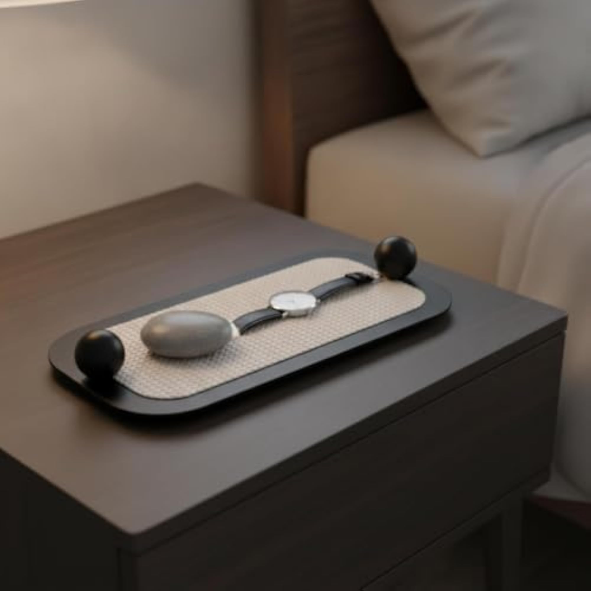 Rectangular Decorative Tray Leather-Like Decorative Tray