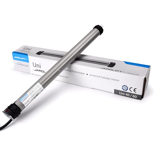 jarolift Motor Universal Electromecánico Uni 40, Motor Tubular para Persianas Enrollables SW40, Fuerza de Tracción 30 kg, con Protección Térmica