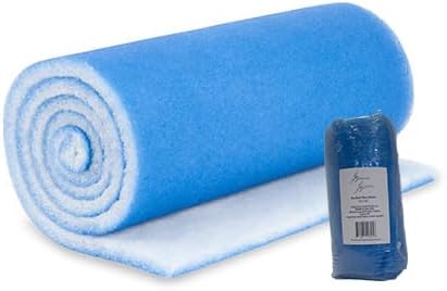 Awesome Aquatic Bonded Pond and Aquarium Filter Pad 1//2" Thick Blue White Bulk Floss Roll Improves Water Quality Cut Your Own to fit Durable Mechanical Filtration (12" x 72" Bonded)