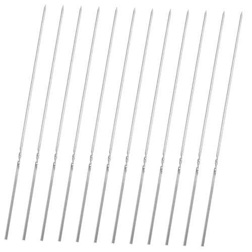 20 Piezas Brochetas Inoxidable Reutilizables para Barbacoa para Carnes y Verduras Fiestas y Actividades