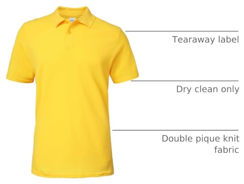 Gildan 64800 Softstyle Adult Double Pique Polo Shirt - Daisy - XL miniatura 2