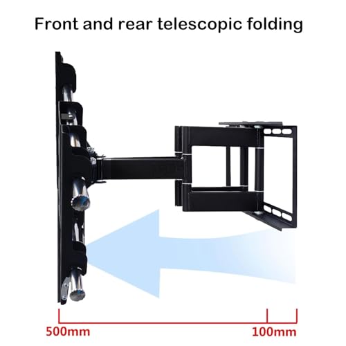 Support mural pour téléviseur orientable et inclinable de 40 à 65 pouces