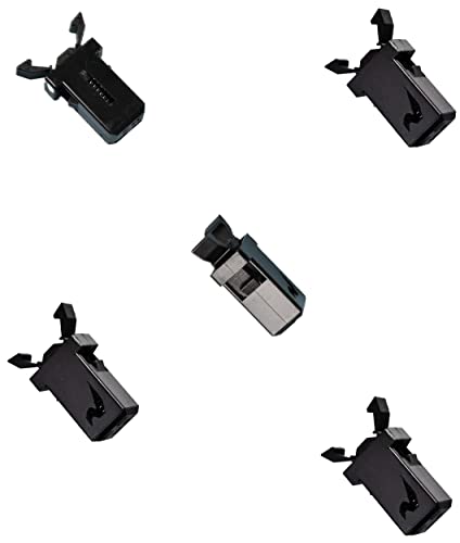 Sooyee Trash Can Plastic Lock, Black, 5pcs