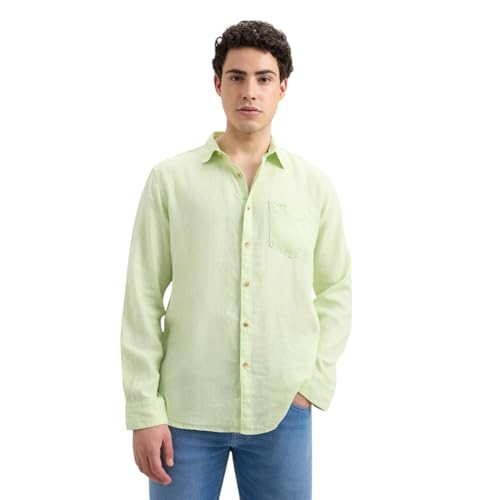 Image of Pepe Jeans Mens Linen Regular Fit Shirt
