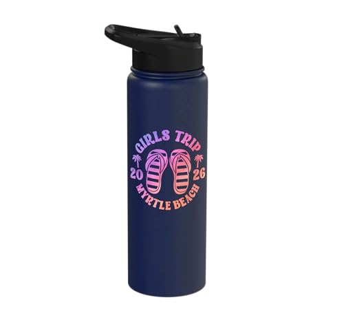 Besties Vacation Weekend Girls Trip 2026 Myrtle Beach Stainless Steel Insulated Water Bottle