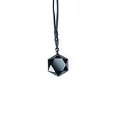 Lieferung: 1x Halskette AIUIN Ketten Unisex Glückskette Hexagramm David-Stern Anhänger aus Edelsteine (Schwarz)