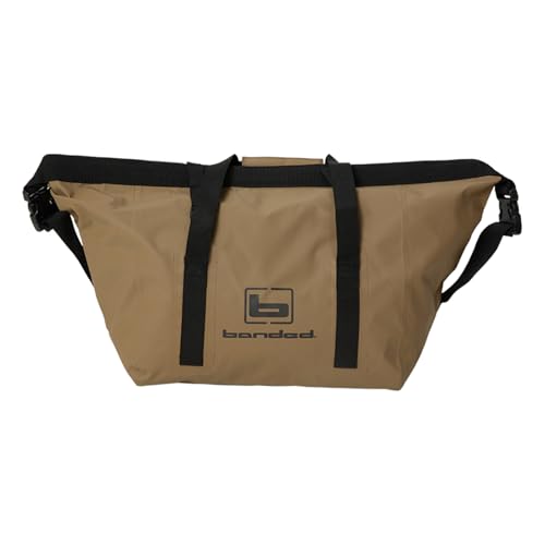 Banded Delta ドライウェーダーバッグ、丈夫な600D防水ハンティングフィッシングギアキャリア、溶接シーム付き、ショルダーストラップ、マーシュブラウン