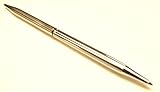 Desk Set Replacement Pen - Executive Slimline, Brass Ballpoint in Gold Tone Finish