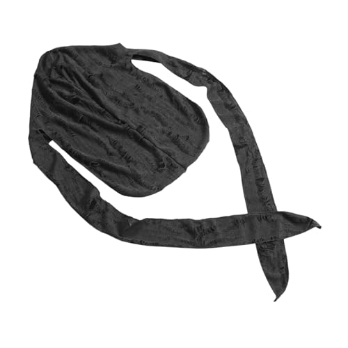 Beavorty Men Fashion Pirate Hat Vintage Hip Hop Cap with Long Tail Stylish Headwear for Motorcycle Riding Cycling and Cosplay Deep