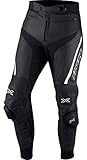 Damenhose aus Rindsnappaleder IXS Rouven Damen Motorrad Lederhose, Farbe schwarz-Weiss, Größe 38