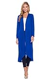 12 Ami Basic Knit Solid Long Sleeve Maxi Cardigan (S-3X) - Made in USA
