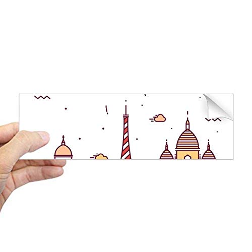 Autocollant Paris pour fenêtre sticker rectangulaire monument