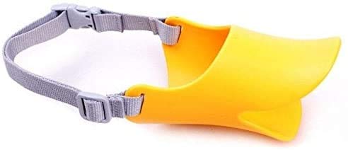 ziyue Runy Dog Muzzle, Plastic Silicone Pet Dog Muzzle Anti-Bite, Anti-Eating, Anti-Dropping Duckbill Shape Dog Muzzle 2Pack L Coffee