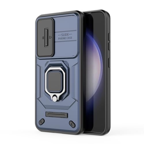 Image of CamShield Pro Case with Slide Camera Protection and 360 Protection Ring Stand Bumper Back Case Cover for Samsung Galaxy S23 5G (Blue)
