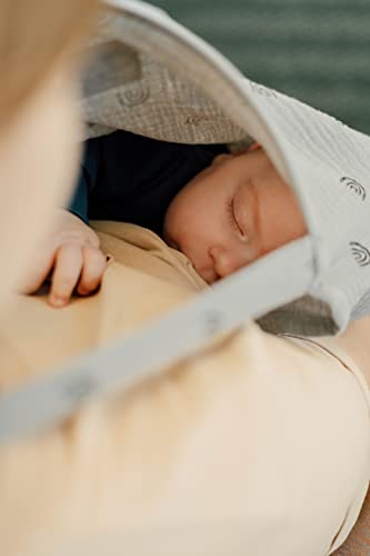 Image of Nursing Cover for Baby Breastfeeding & Pumping | Multi Use Car Seat Stroller Cover | Breathable Soft Muslin Cotton | Breast Feeding Apron & Shawl by TISU (Dark Grey Rainbow)