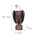 SHAODIE H:15.7in Outdoor Great Eagle Sculpture Garden Decoration Hand-Painted Bald Eagle Decoration - Bald Eagle Statue, Majestic American Indoor/Outdoor American Office, Courtyard Decoration