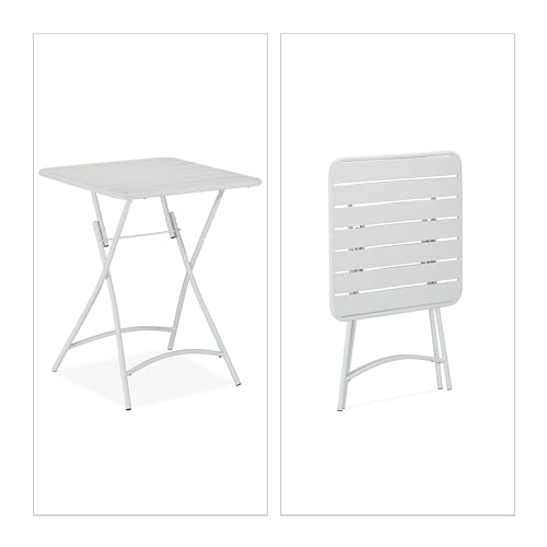 Table de balcon pliable résistante aux intempéries console de jardin pliante blanche