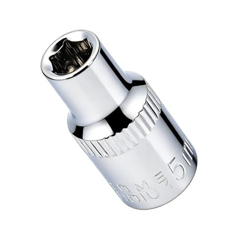 Image of Youzzei 5mm 1/4 Inch Square Drive Socket, 6 Point 5mm Metric Socket CR-V