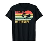 Reisen ist meine Therapie Statement Vintage Digital Nomad Global T-Shirt