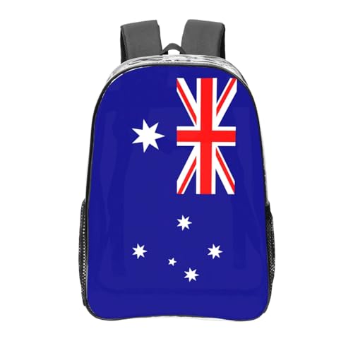Sac à dos transparent drapeau australien noir One Size pour travail