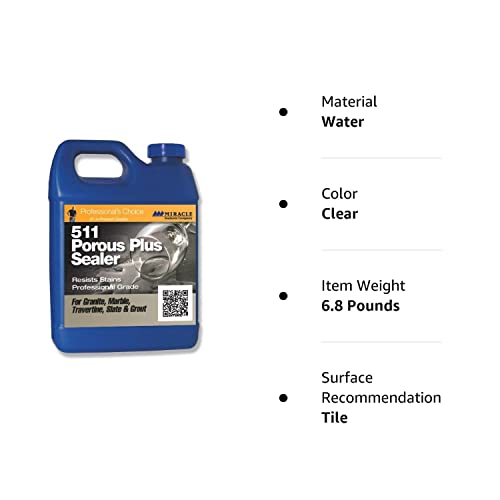 Miracle Sealants 511 Porous Plus Penetrating Sealer Resists Stains Professional Durable Grade 1 Gallon - Thumbnail 2
