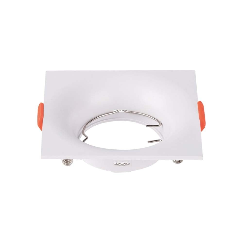 V-Tac Vt-921-W Portafaretto Led Da Incasso Quadrato Faretto Gu10 Colore Bianco In Policarbonato Sku 6634