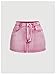 MakeMeChic Women's Denim Skirt High Waist Bow Pocket Bodycon Y2K Mini Jean Skirts Pink Medium