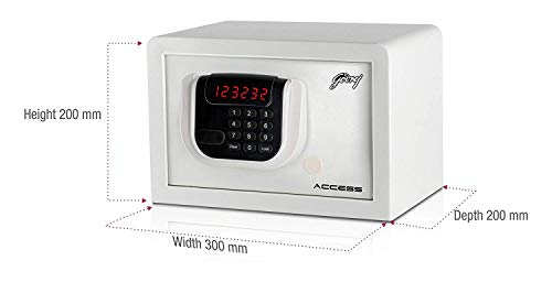 Godrej Safe| Access | Electronic locker | 8 ltrs| Weight 5kg | Password 3-8 digits | Manual over-ride| Suitable for cupboards, homes & offices - Image 4