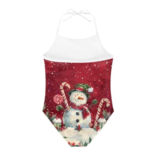 Image of Christmas Kids One-Piece Swimsuits Beach Swimwear Bathing Suit for 3-10 Years Girls