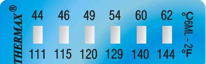 Thermax Temperature Indicating Label Strips, 6 Level 44 DegC to 62 Deg C-picture-12