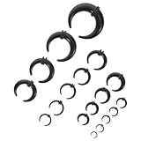 Expansor de Piercing Acrílico para Tabique Nasal en Forma de U Cónica, 18 Piezas con Tamaños de 1.6mm a 10mm, Joyería para Piercing Nariz para Hombres y Mujeres, Kit para Estirar