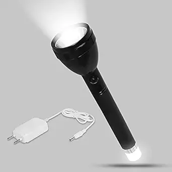 Pick Ur Needs Dual Mode Full Led Emergency Rechargeable Long Range Torch Up to 1 Km with Backlight Torch Emergency Light, 10000 lumens