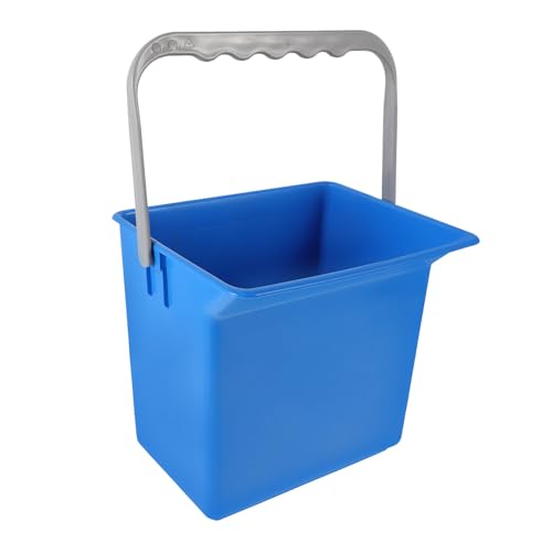 Cubo Rectangular Grande de Plástico Azul para Limpieza en Lugares Públicos y Escuelas