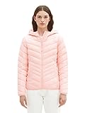 Gesteppte Jacke mit seitlichen Reißverschluss-Taschen und Kapuze am Kragen Mit elastischem Saum