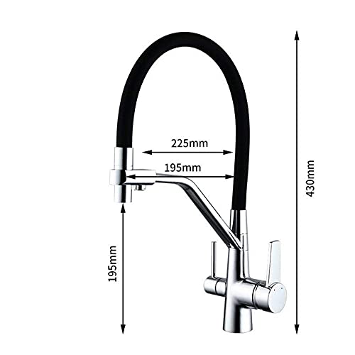 Robinet purification robinet d'évier de cuisine 3 voies nickel - 8