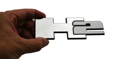 Image of 1pc New H2 Rear Liftgate Door Nameplate 3D Badge Emblems Replacement for 2003-2009 Hummer H2 Origianl Size (Origianl Chrome)