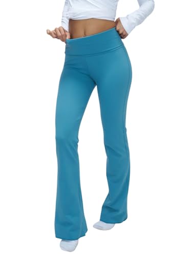 Image of Terractive Cuddle Flares for Women | TerraSoft Ultra Soft, Super Stretchy & Sweat-Wicking Flare Pants | High-Waist Tummy Tuck Workout & Lounge Pants