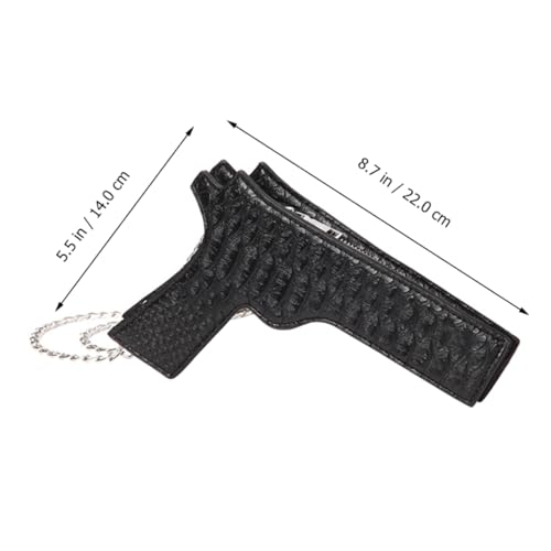 VALICLUD Unique Straddle Chain Bag for Women Versatile Crossbody Handbag Portable PU Shoulder Bag Black Fashionable Novelty Design Multiple Carrying Styles2