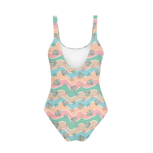 Image of Girls One Piece Swimsuits Kids Bathing Suit Swimwear Vibrant and Whimsical Summer Patterns for 7-18 Years Old