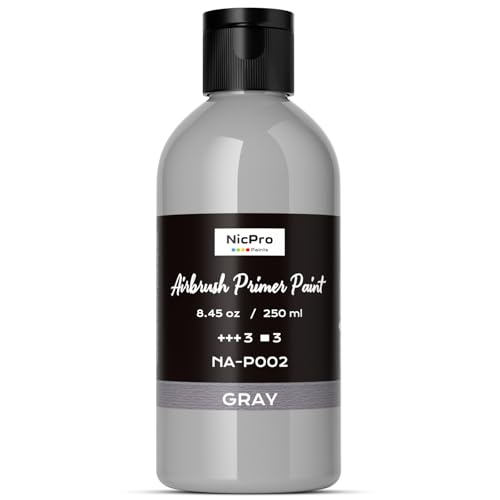 Nicpro Grey Surface Primer Airbrush 8.4oz Matte Water-Based