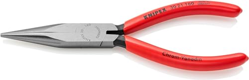 KNIPEX Long Nose Pliers with Plastic Coating 160 mm, 30 21 160